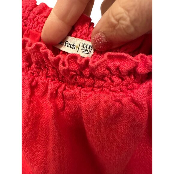 Abercrombie & Fitch Womens Pink Adjustable Strap Smocked Crop Top XXL - Picture 3 of 5